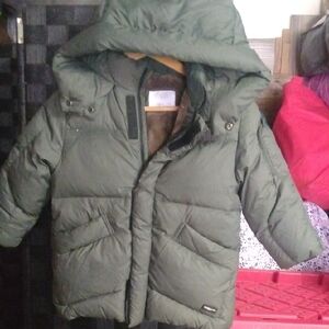 Zara Kids Olive Puffer Coat